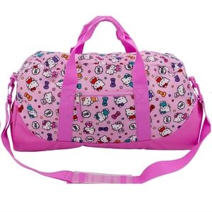 Hello Kitty 16" Pink Duffle Bag Travel Weekender Sleepover Dance Bag for Girls